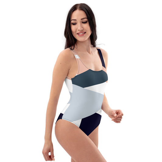 Essentials Geometric One-Piece Swimsuit